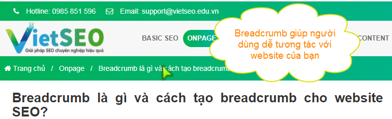 Breadcrumb là gì và cách tạo breadcrumb cho website SEO?